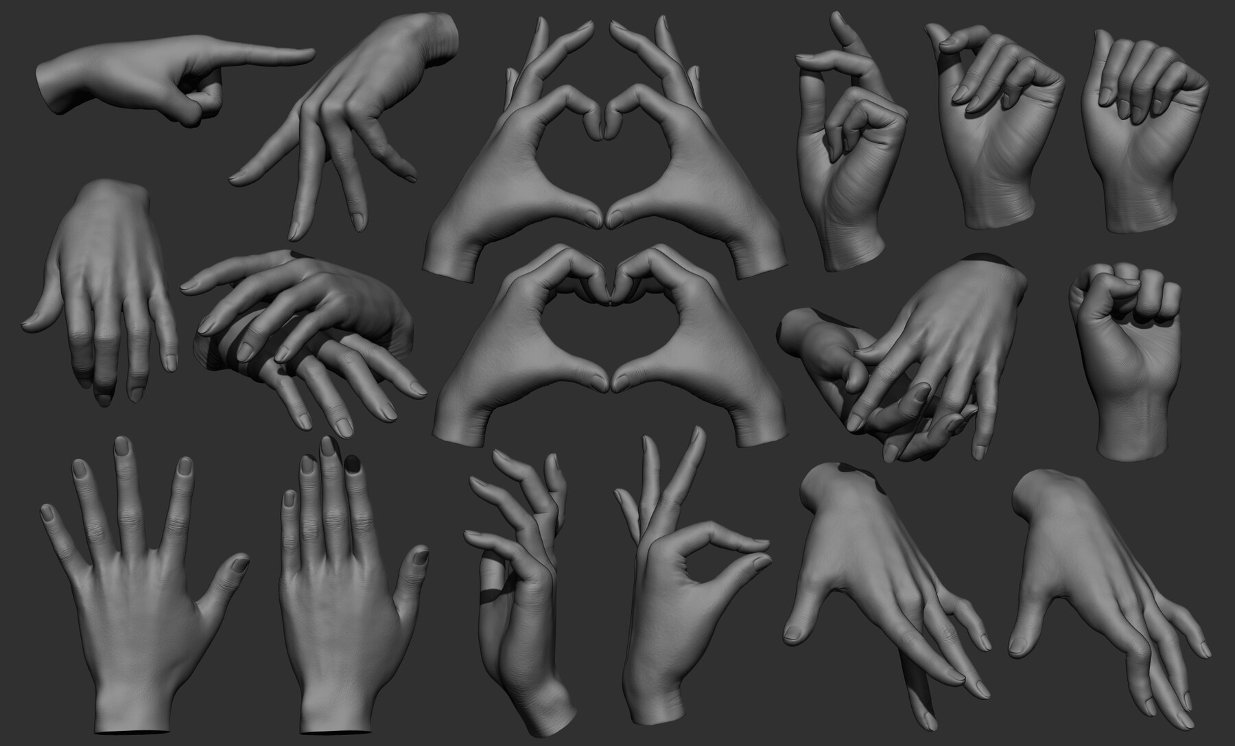 Art Model Poses - Hands