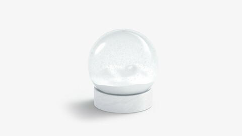 Snowglobe with cycled animated snowfall