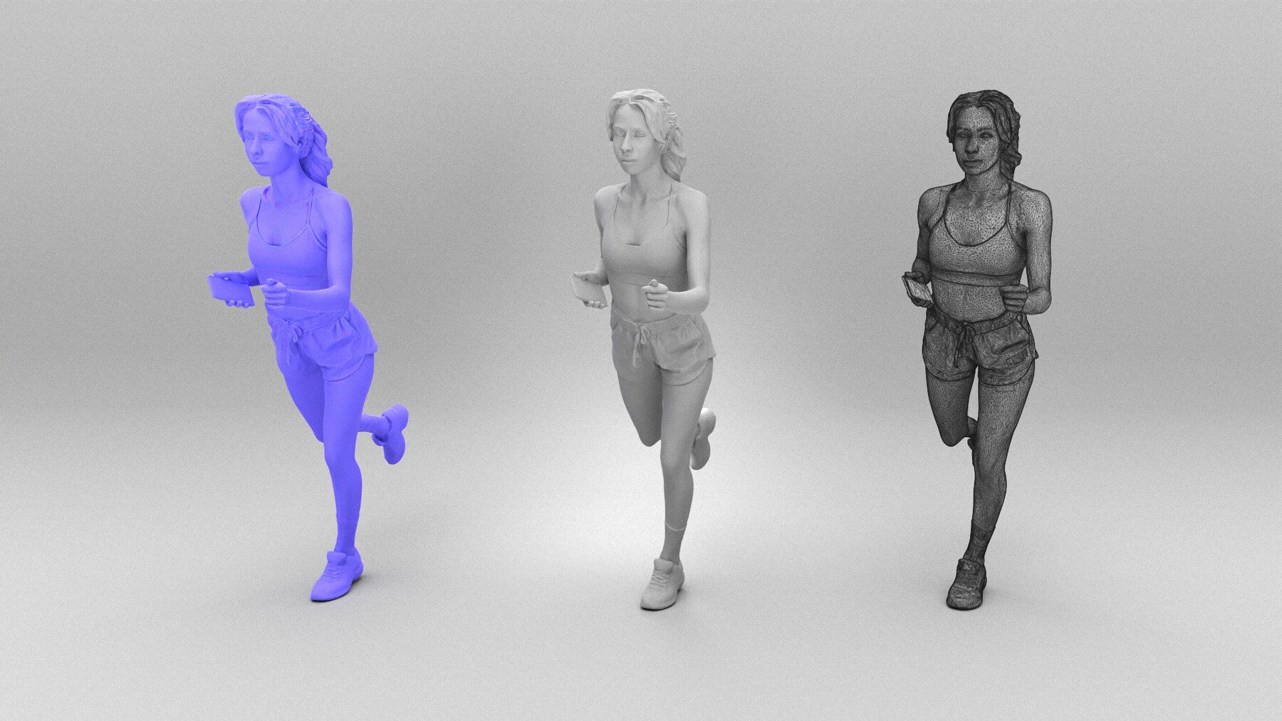 ArtStation - Attractive young woman running 334 | Game Assets