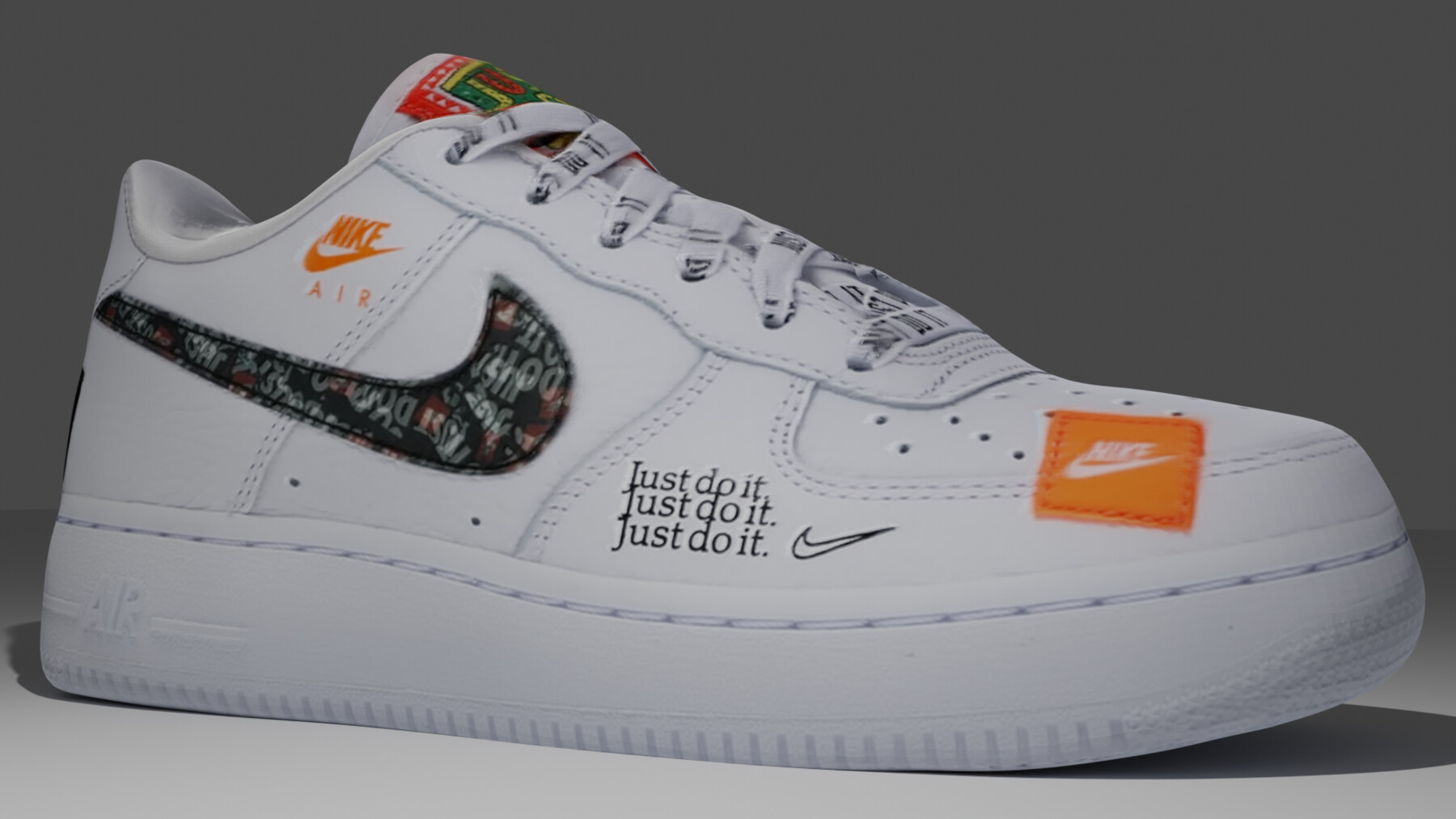 ventilador Crítica ellos ArtStation - Nike Air Force 1 Low Just Do It Pack White (GS) | Game Assets