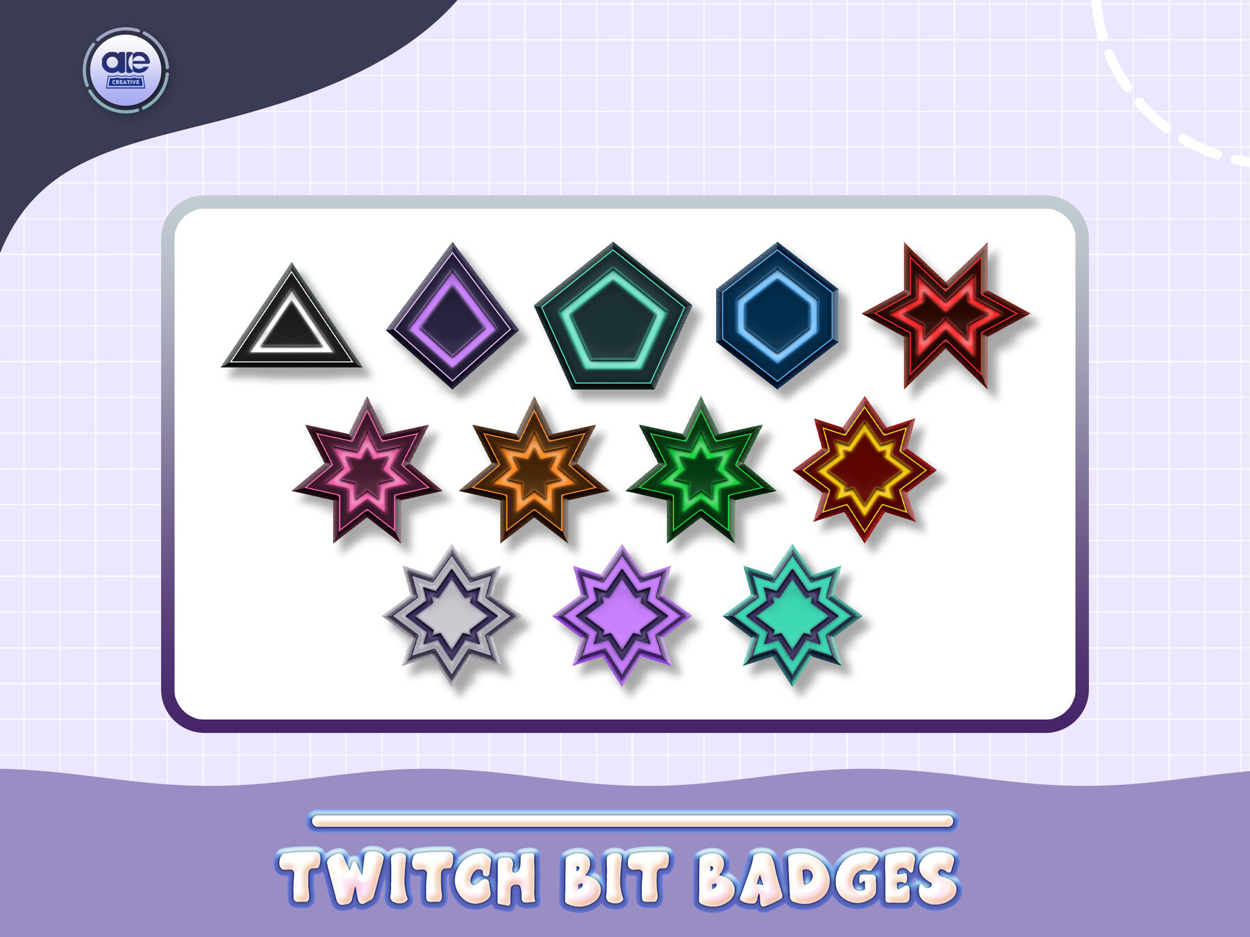 Twitch Bit Badges Levels, Cheer Badges, Bit Badges, Subscribe Badge,  twitch, sub badges, Cheer Chat Badges