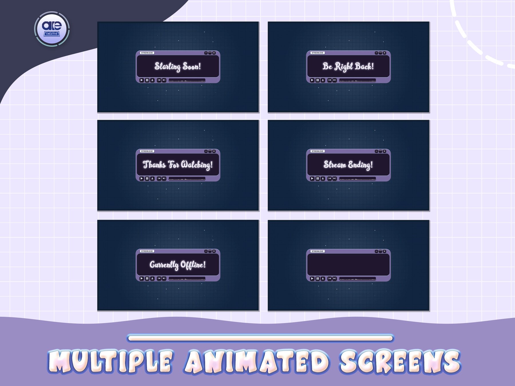 ArtStation - ANIMATED Stream Package Overlay Purple, Animated Alerts ...