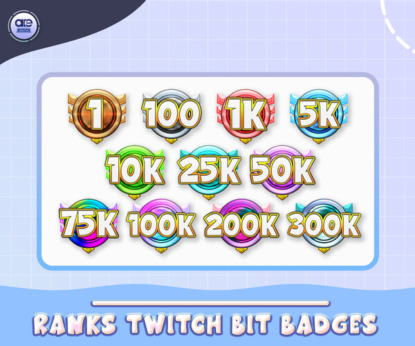 ArtStation - bit sub badges twitch Ranks Collection, 11 bit badges ...