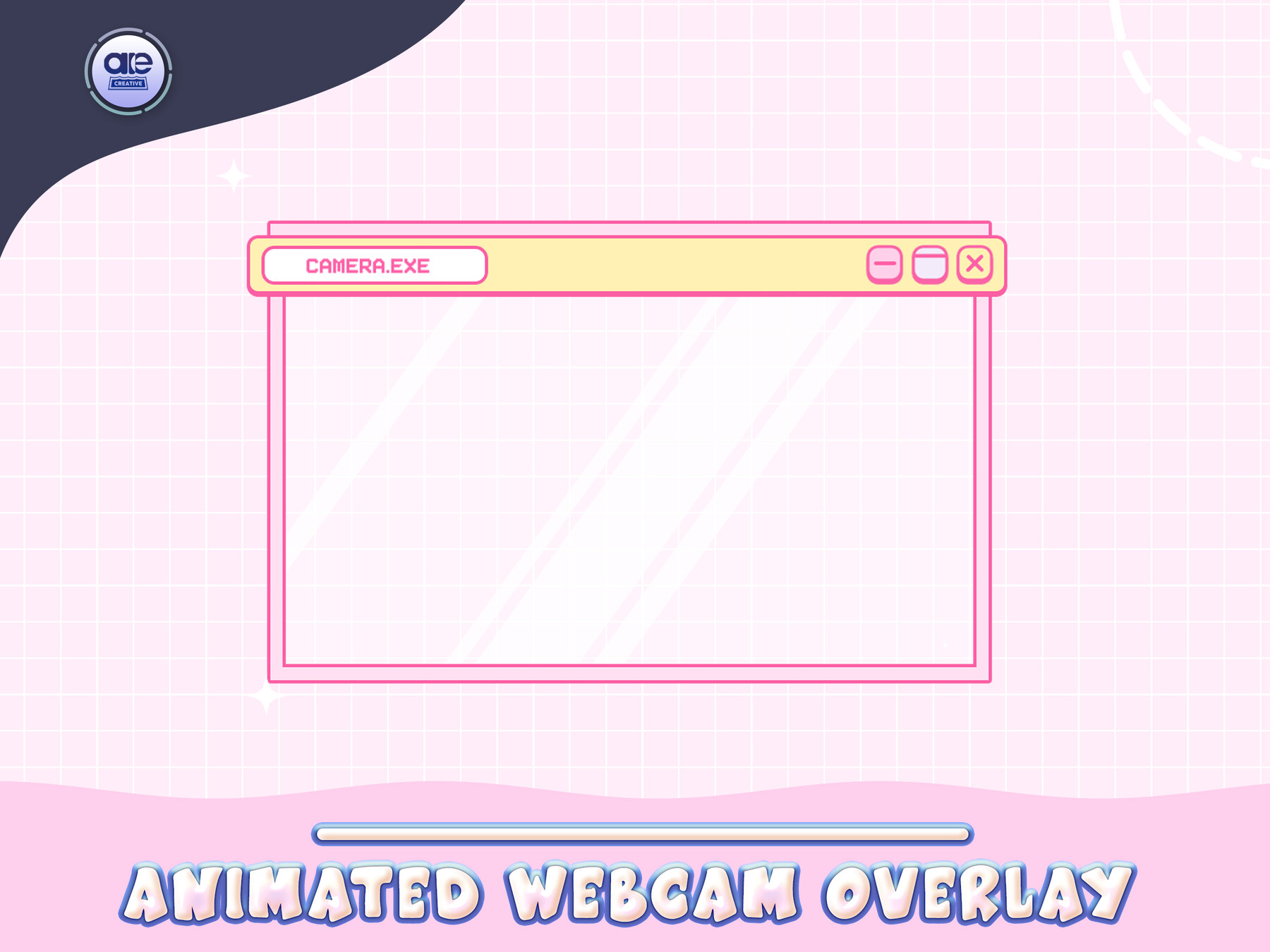 Cute Kawaii Overlay Screen - Pink