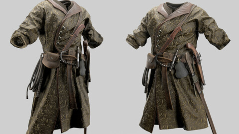 XVII century style male outfit [Lowpoly]