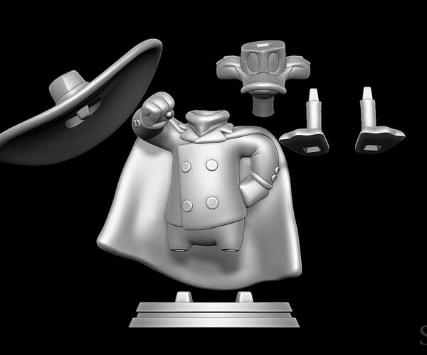 ArtStation - Drake Mallard - Darkwing Duck 3D print model | Resources