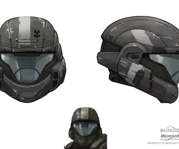 ArtStation - Halo Helmet UNSC | Game Assets