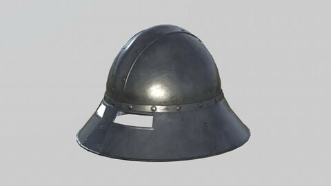 Medieval Kettle Helmet 02