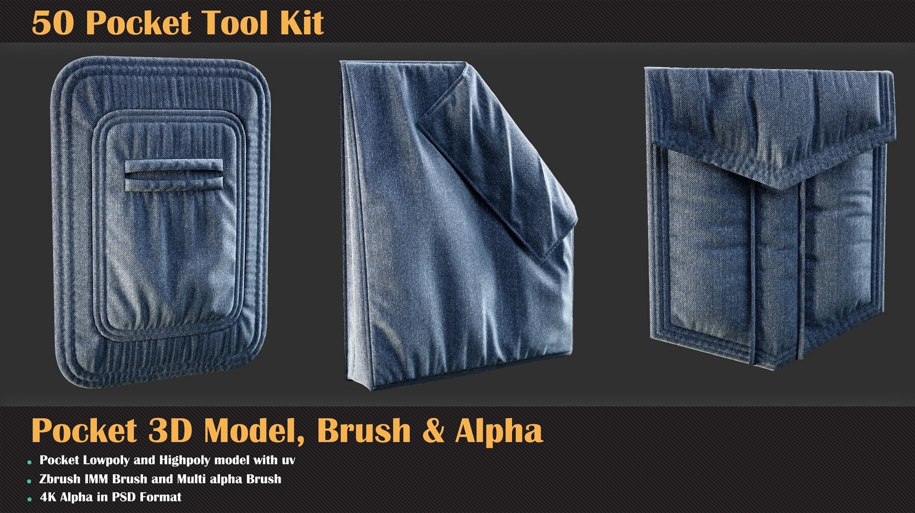 ArtStation - Prada Pocket nylon and brushed leather bag