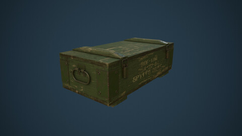 Military ammo box  [ RIGGED ]  [ Unity ]  [UE4]