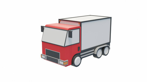 Low Poly Box Truck