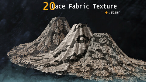 20 Lace Fabric Texture + SBSR - VOL 01