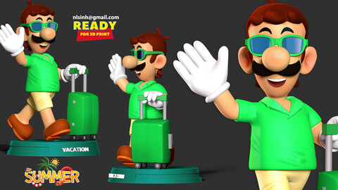 Luigi with summer vacation