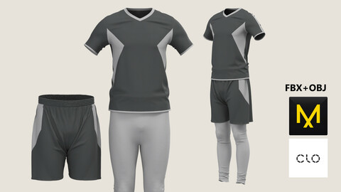 Male Sport Outfit Fitness Marvelous Designer/Clo3d project + OBJ + FBX