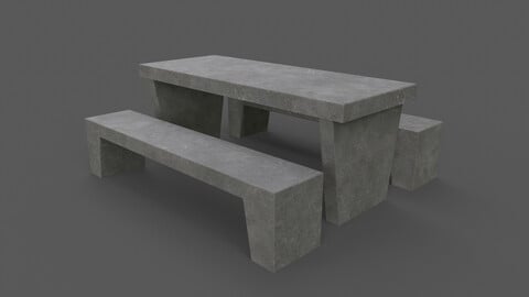 PBR Concrete Picnic Table A