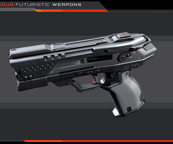 ArtStation - KRC HandGUN - Futuristic Weapon | Game Assets