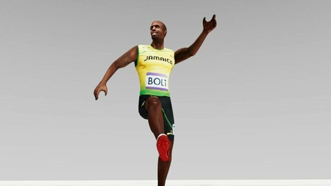 Usain Bolt Ready for animation [ RIGGED ] (Unreal engine / Unity)