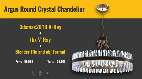 Argus Round Crystal Chandelier