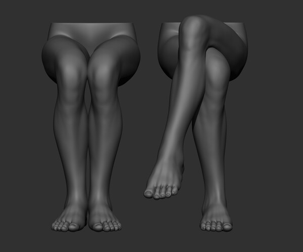 ArtStation 23 Female leg poses 3D models ZTL+OBJ+STL+FBX Resources