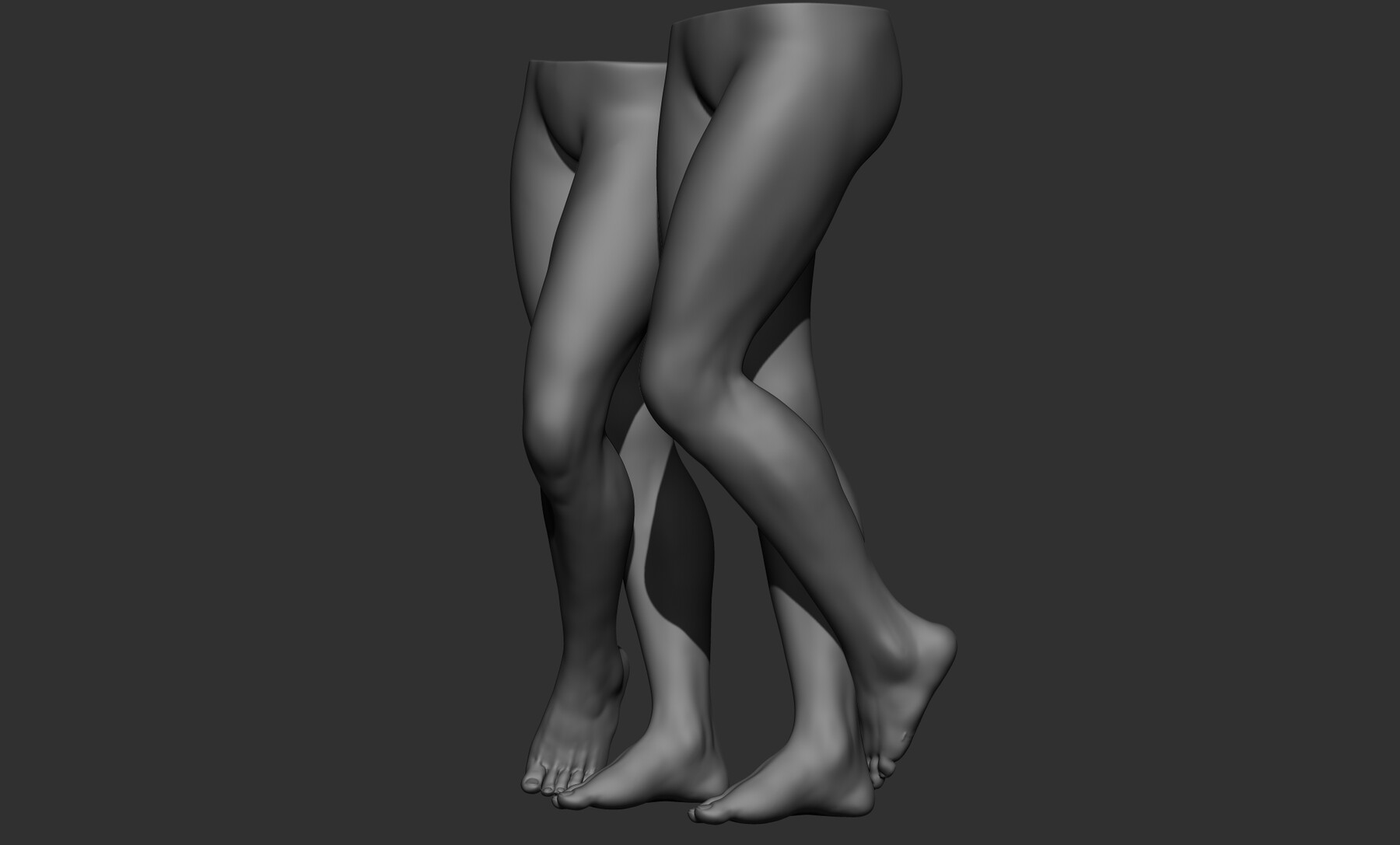 ArtStation - 23 Female leg poses 3D models ZTL+OBJ+STL+FBX