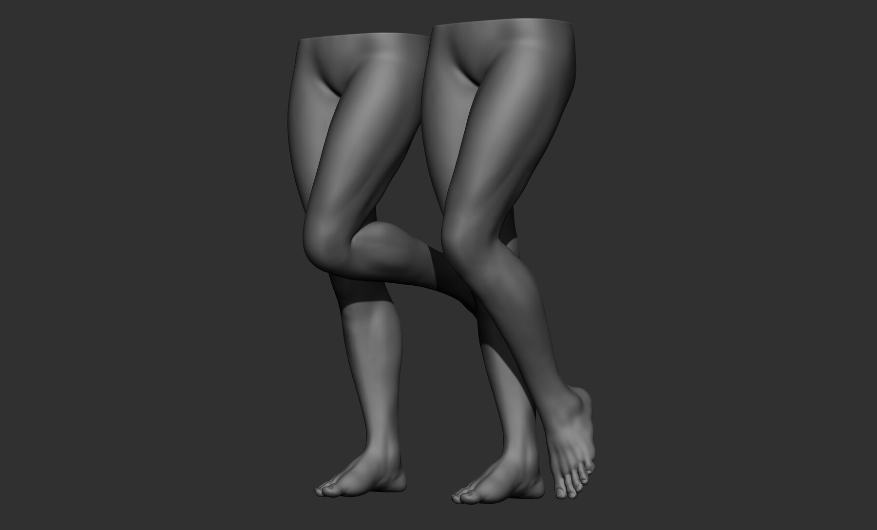 ArtStation - 23 Female leg poses 3D models ZTL+OBJ+STL+FBX