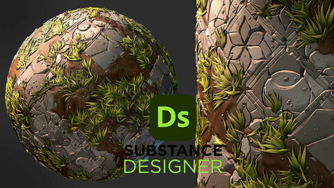 Stylized Overgrown Ground - Substance Designer