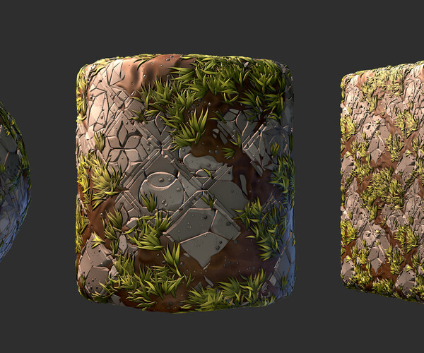 ArtStation - Stylized Overgrown Ground - Substance Designer | Resources