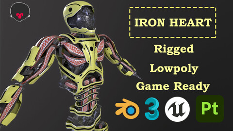 Iron Heart Rigged Game Character