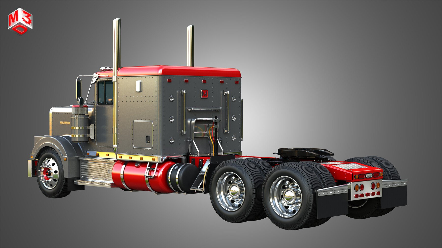 Artstation - 57p Semi Truck - Low Roof Sleeper Truck - Modified Version 