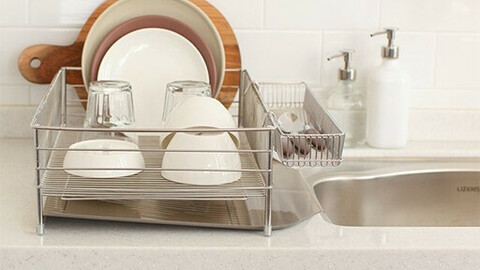 Moment stainless dish drying rack