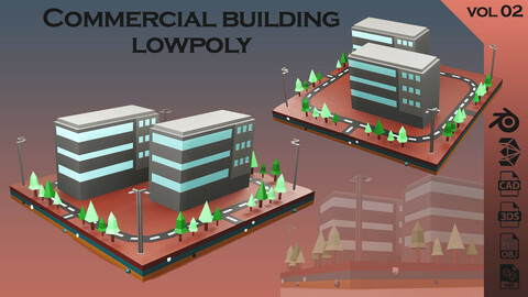 Commercial building Lowpoly Vol 02