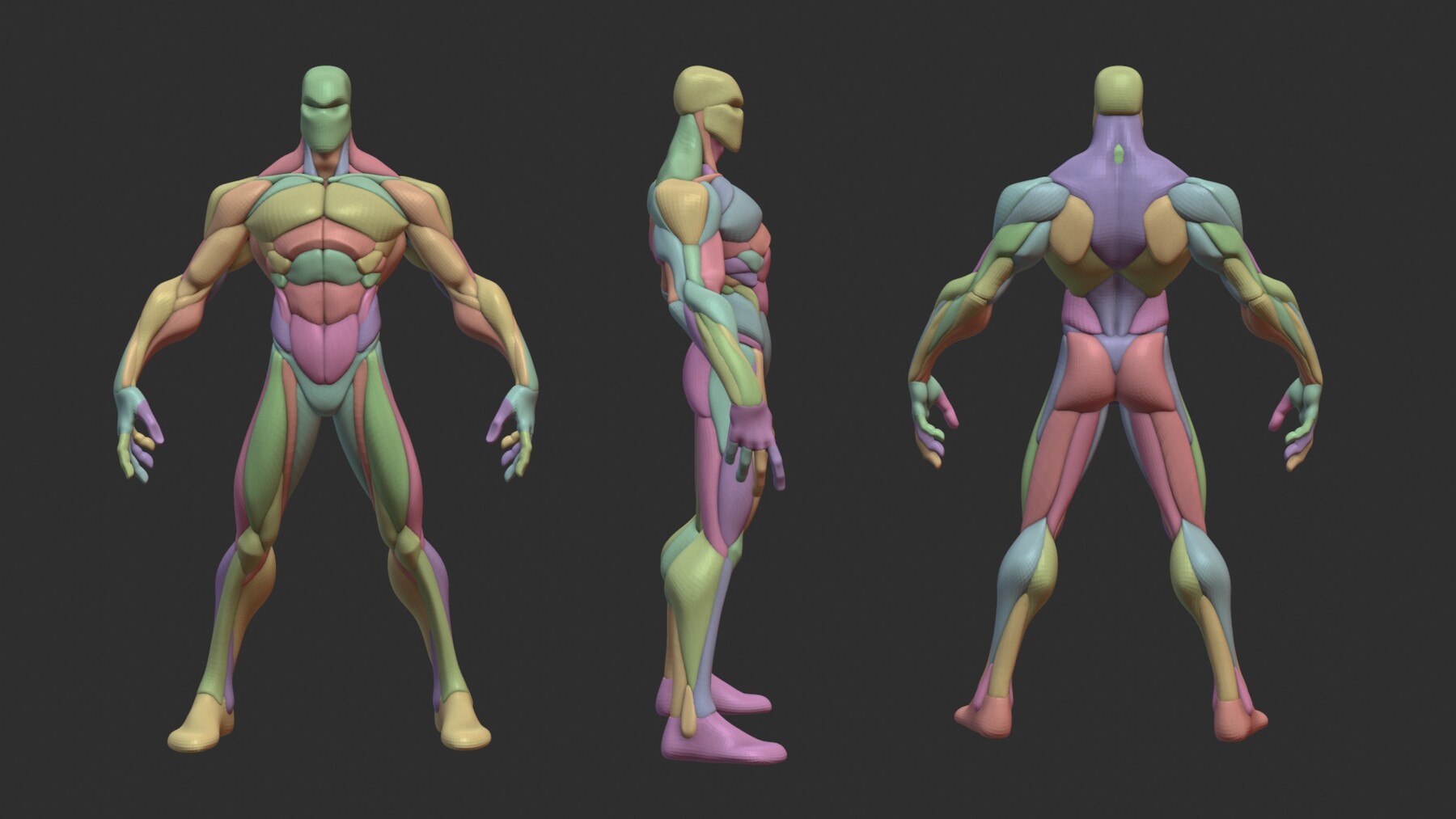 ArtStation - Stylized Warrior Anatomy Blockout V2 | Resources