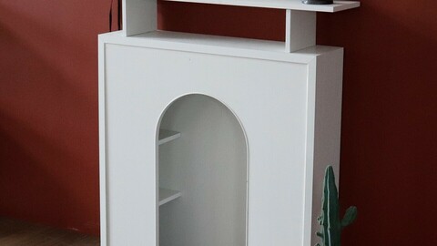 Pica Vaulted Fireplace Interior Shelving Cabinet