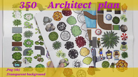 350 Architect plan 8k background transparent