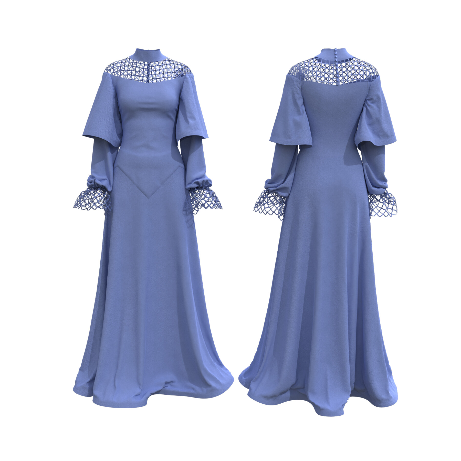 ArtStation - Elegant Dress. Marvelous Designer/Clo3d project + OBJ ...
