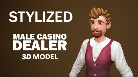 Male Casino Dealer (STYLIZED) - 3D Character Model