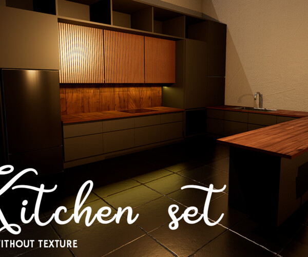 ArtStation Kitchen set Game Assets