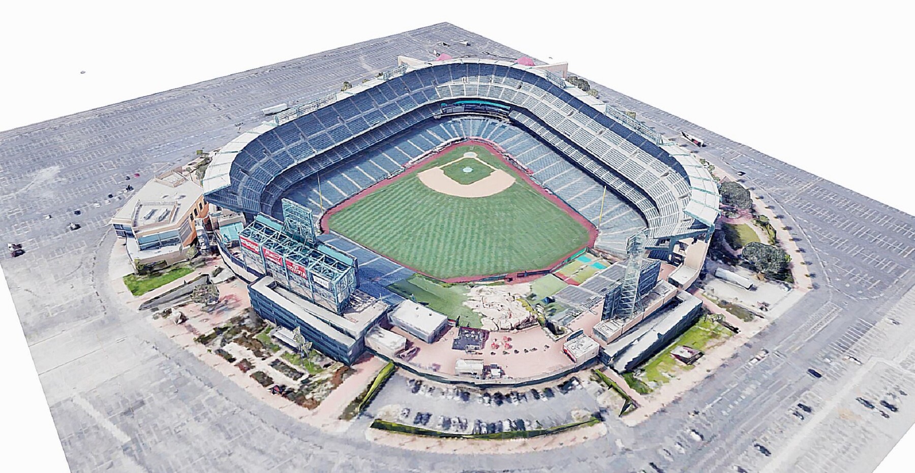 人気高品質Angel Stadium of Anaheimの建築模型　ロサンゼルスエンゼルスの本拠地 asa04 プロ野球