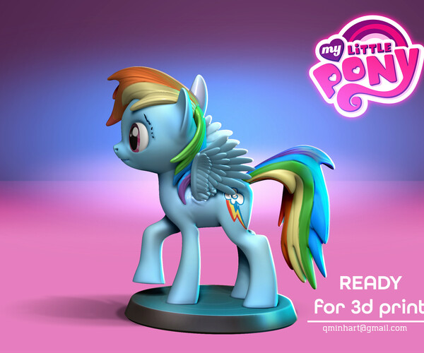 Artstation My Little Pony Friendship Is Magic Rainbow Dash 3d