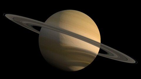 Planet Saturn Rotating (4K)