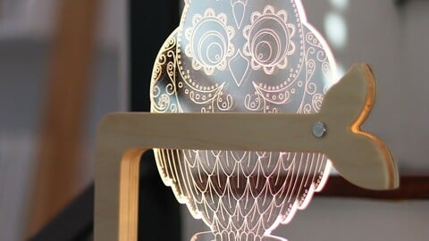 LED Acrylic Mood Light_Owl