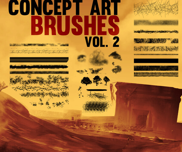 ArtStation - Concept Art Brushes Vol. 2 | Brushes