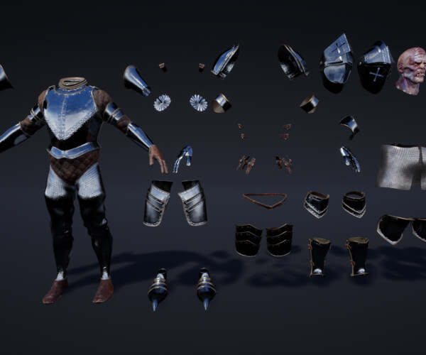 ArtStation - Knight 03 (Medieval Knight) | Game Assets