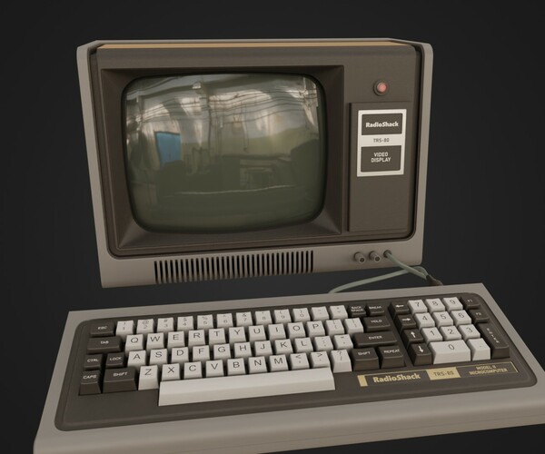 ArtStation - RadioShack TRS-80 with video display | Game Assets