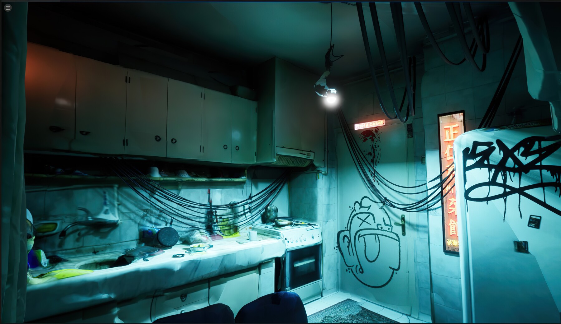 ArtStation - Gamer Room: Cyberpunk