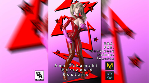 Ann Takamaki Persona 5 Costume - Marvelous Designer/Clo