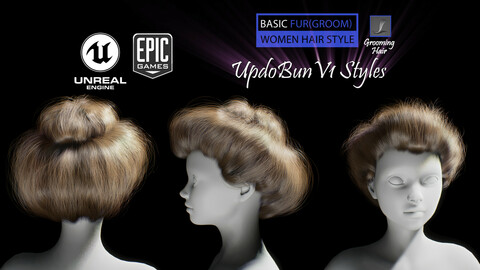 UpdoBunV1 Styles (Groom) For UE4