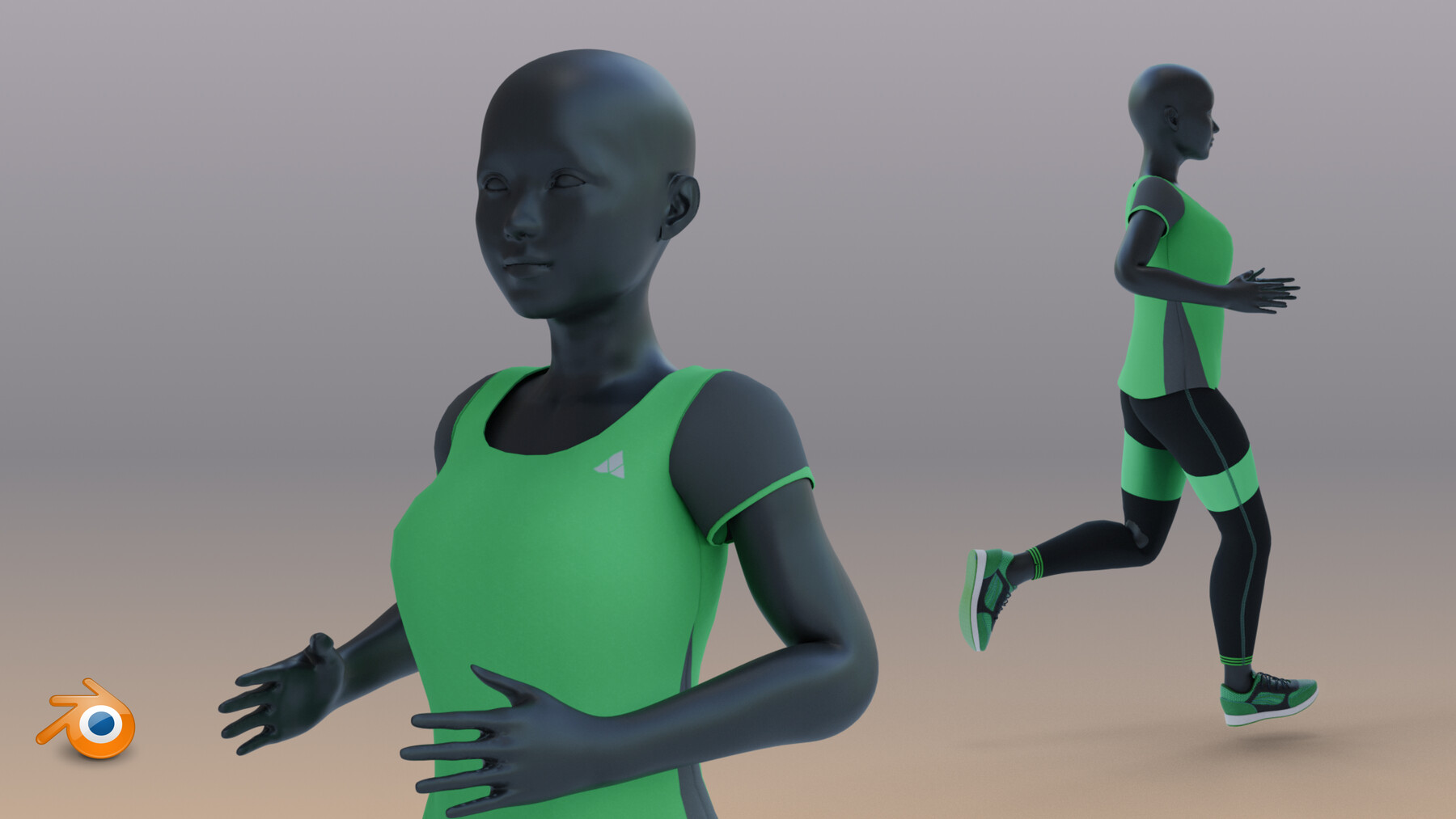 ArtStation - Woman mannequin V3 Rigged in Blender | Game Assets