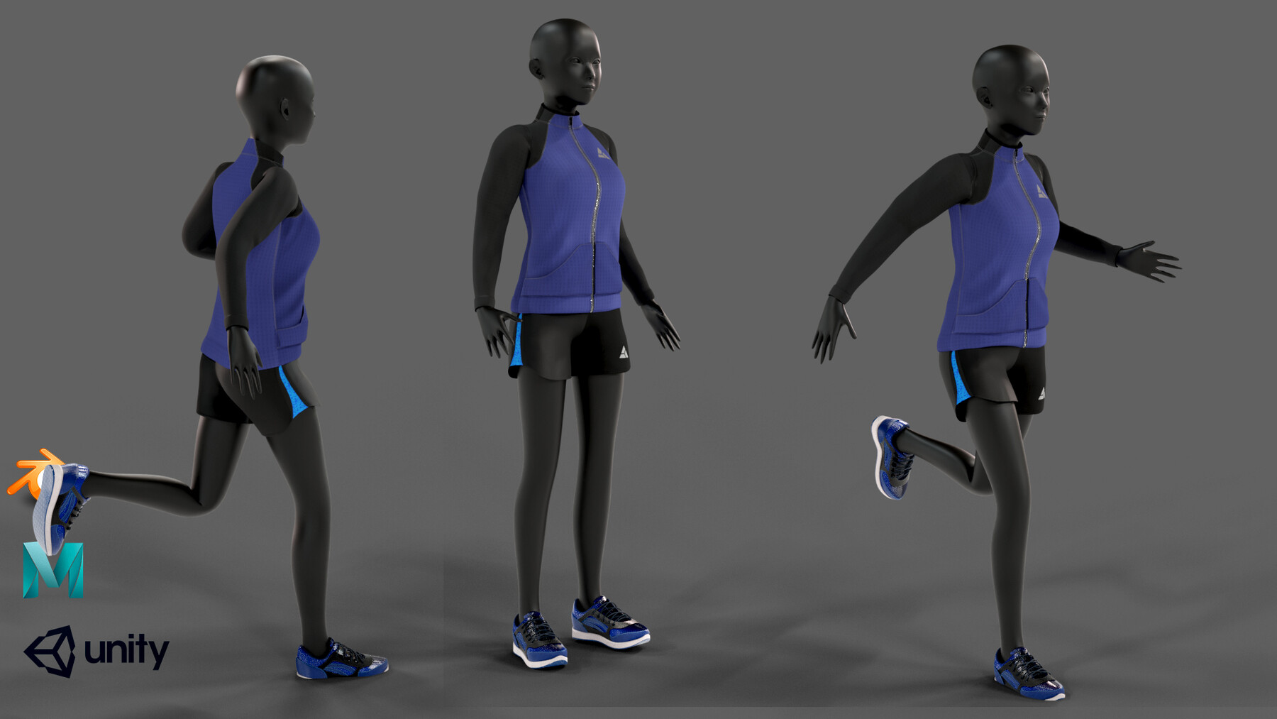 ArtStation - Woman mannequin V1 Rigged in Blender | Game Assets