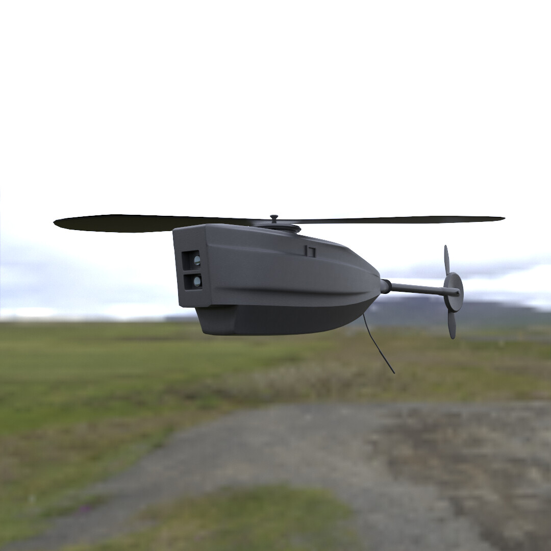 Black Hornet Nano UAV Micro Drone 3D model